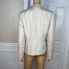 Calvin Klein Women Linen Rayon Blazer Size 8 Beige Lined Notch Collar New