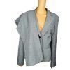 KASPER Polyester Pant 12 Suit 14 Gray Notch Collar Lined Career  2PC New