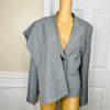 KASPER Polyester Pant 12 Suit 14 Gray Notch Collar Lined Career  2PC New