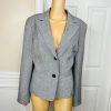 KASPER Polyester Pant 12 Suit 14 Gray Notch Collar Lined Career  2PC New
