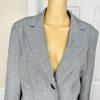 KASPER Polyester Pant 12 Suit 14 Gray Notch Collar Lined Career  2PC New