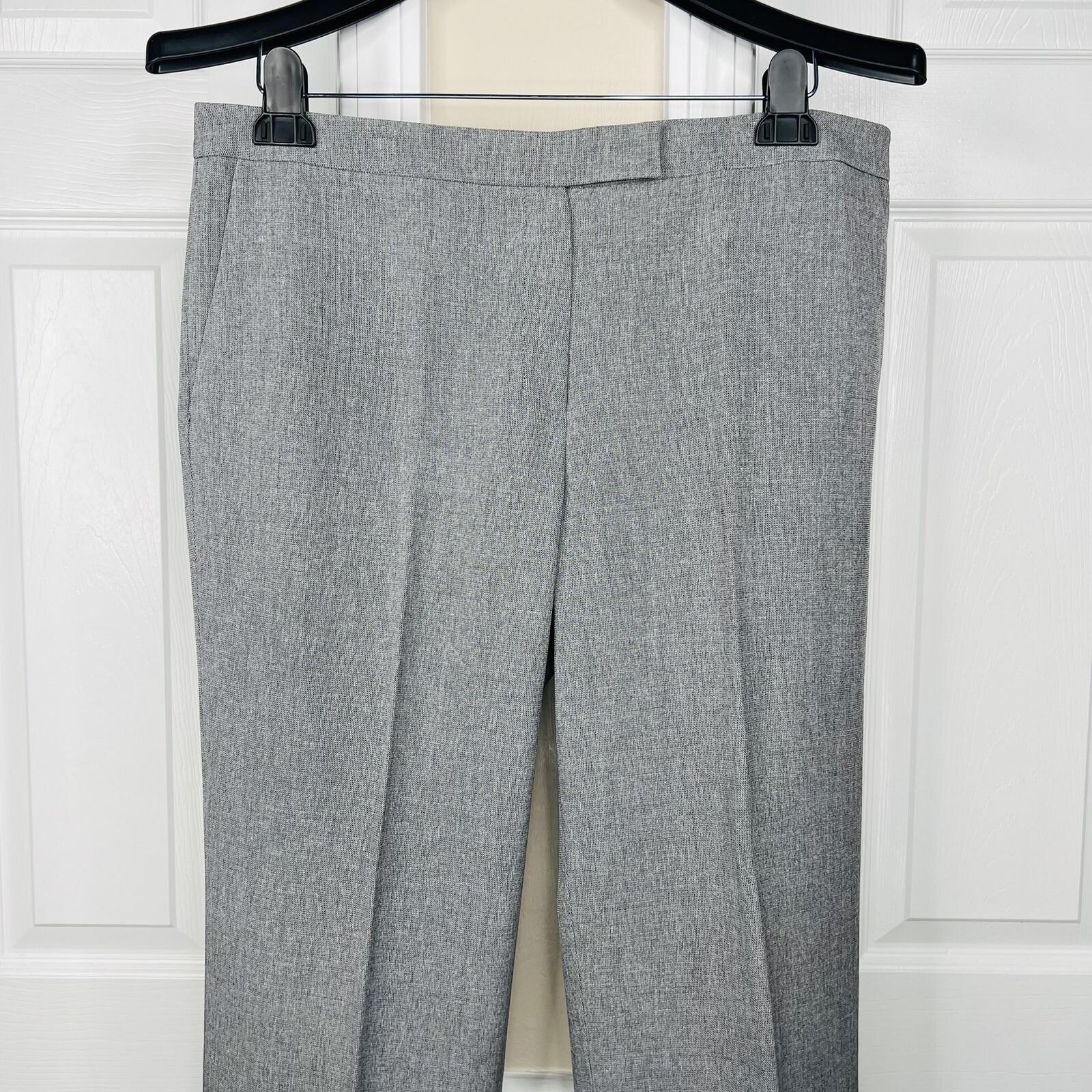 KASPER Polyester Pant 12 Suit 14 Gray Notch Collar Lined Career  2PC New