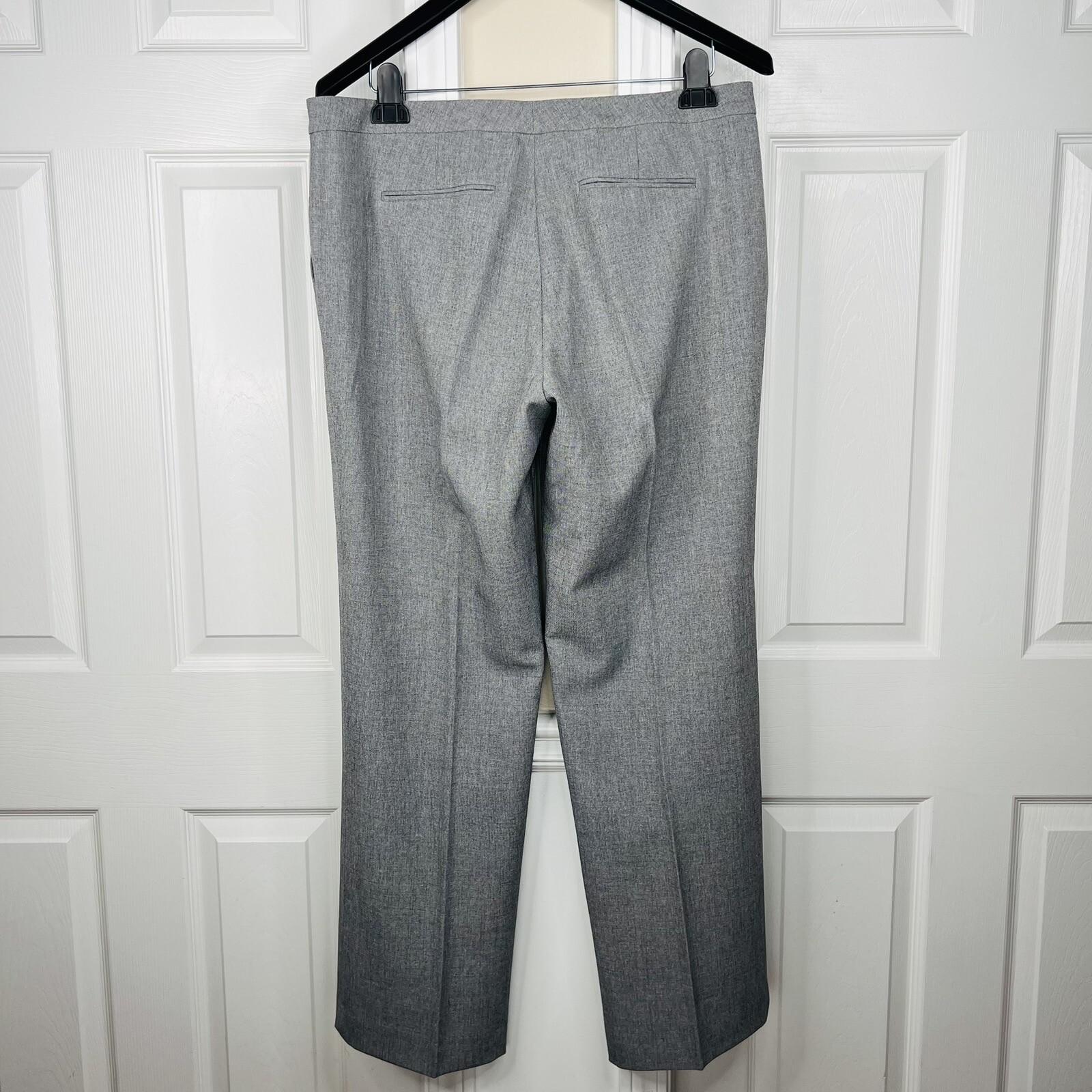 KASPER Polyester Pant 12 Suit 14 Gray Notch Collar Lined Career  2PC New