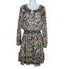 Scully smocked Stretch waist mini dress S cowgirl western boho tiered Feather