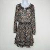 Scully smocked Stretch waist mini dress S cowgirl western boho tiered Feather