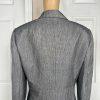 Le Suit Polyester Pant Suit Size 14 Lined Silver Gray 2 Piece Shiny New