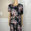 DBY USA Vintage 80s Cotton Rayon Dress Size 15/16 Floral Cowgirl Belted Pleated