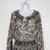 Scully smocked Stretch waist mini dress S cowgirl western boho tiered Feather