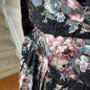 DBY USA Vintage 80s Cotton Rayon Dress Size 15/16 Floral Cowgirl Belted Pleated
