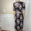 DBY USA Vintage 80s Cotton Rayon Dress Size 15/16 Floral Cowgirl Belted Pleated