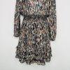 Scully smocked Stretch waist mini dress S cowgirl western boho tiered Feather
