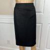 Suit Studio Women Polyester Skirt Suit Size 12P Black Notch Collar Lined 2PC