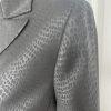 Suit Studio Women Polyester Skirt Suit Size 12P Black Notch Collar Lined 2PC