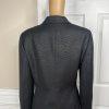 Suit Studio Women Polyester Skirt Suit Size 12P Black Notch Collar Lined 2PC