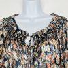 Scully smocked Stretch waist mini dress S cowgirl western boho tiered Feather