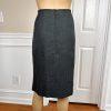LARRY LEVINE Women 2PC Gray Polyester  Lined Notch Collar Skirt Suit Size 10