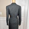 LARRY LEVINE Women 2PC Gray Polyester  Lined Notch Collar Skirt Suit Size 10