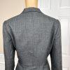 LARRY LEVINE Women 2PC Gray Polyester  Lined Notch Collar Skirt Suit Size 10