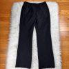 Le Suit Polyester Pant Size 6 Suit Size 8 Black Striped Lined Faux Pockets 2PC
