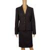 New KASPER 2PC Brown Polyester Notch Collard Mismatch Skirt (SZ 10) Suit (SZ 8)