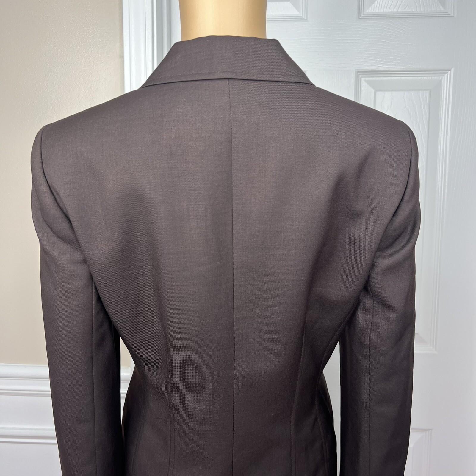New KASPER 2PC Brown Polyester Notch Collard Mismatch Skirt (SZ 10) Suit (SZ 8)