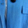 St. John Sportwear By Marie Gray Knit Blazer 4 Blue Single Breasted Faux Pockets