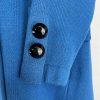 St. John Sportwear By Marie Gray Knit Blazer 4 Blue Single Breasted Faux Pockets