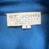 St. John Sportwear By Marie Gray Knit Blazer 4 Blue Single Breasted Faux Pockets