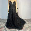 Gothic Black Corset Lace Strapless Wedding Wedding Dress 18 Sweetheart Formal