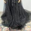 Gothic Black Corset Lace Strapless Wedding Wedding Dress 18 Sweetheart Formal