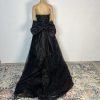 Gothic Black Corset Lace Strapless Wedding Wedding Dress 18 Sweetheart Formal