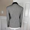 New VTG ILGWU EVAN PICONE Pleated Black White Velvet Wool Blend Skirt Suit Sz 10