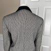 New VTG ILGWU EVAN PICONE Pleated Black White Velvet Wool Blend Skirt Suit Sz 10