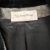 New VTG ILGWU EVAN PICONE Pleated Black White Velvet Wool Blend Skirt Suit Sz 10
