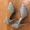 10-4650.jpg Fergalicious Shoes Size 9M Silver Shiny Platform Open Toe Ankle Strap Pumps