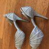 10-4651.jpg Fergalicious Shoes Size 9M Silver Shiny Platform Open Toe Ankle Strap Pumps