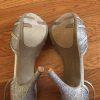 10-4653.jpg Fergalicious Shoes Size 9M Silver Shiny Platform Open Toe Ankle Strap Pumps