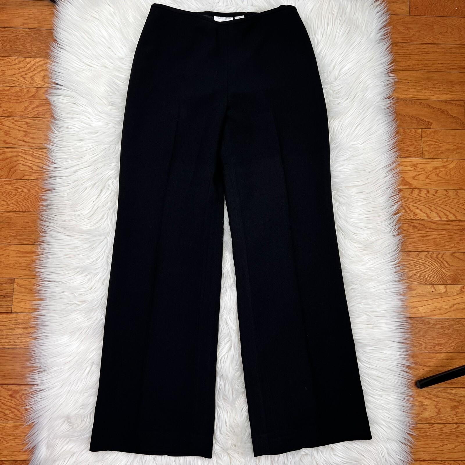 Liz Claiborne Polyester Sweater Top Pant Size 8P Black White Short Sleeves