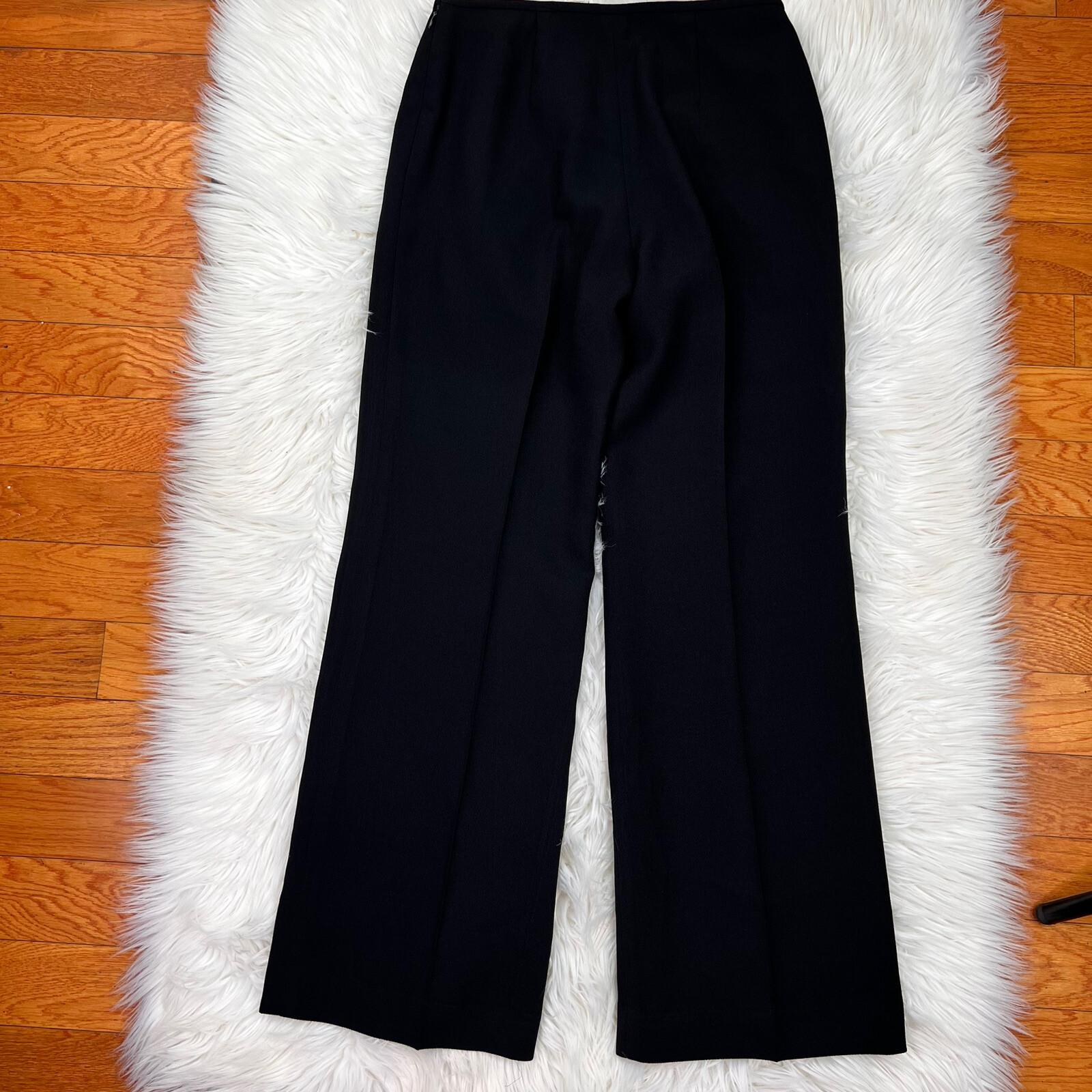 Liz Claiborne Polyester Sweater Top Pant Size 8P Black White Short Sleeves