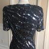Katryn Conover Women Dress Size 10 Black Short Sleeves Beaded Sequin Lined