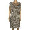 Kenneth Cole Women Stretch Dress Size M Floral Cowl Neck Sleeveless Bodycon