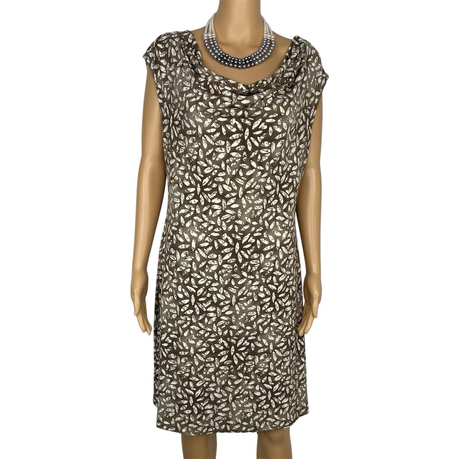 Kenneth Cole Women Stretch Dress Size M Floral Cowl Neck Sleeveless Bodycon