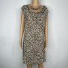 Kenneth Cole Women Stretch Dress Size M Floral Cowl Neck Sleeveless Bodycon
