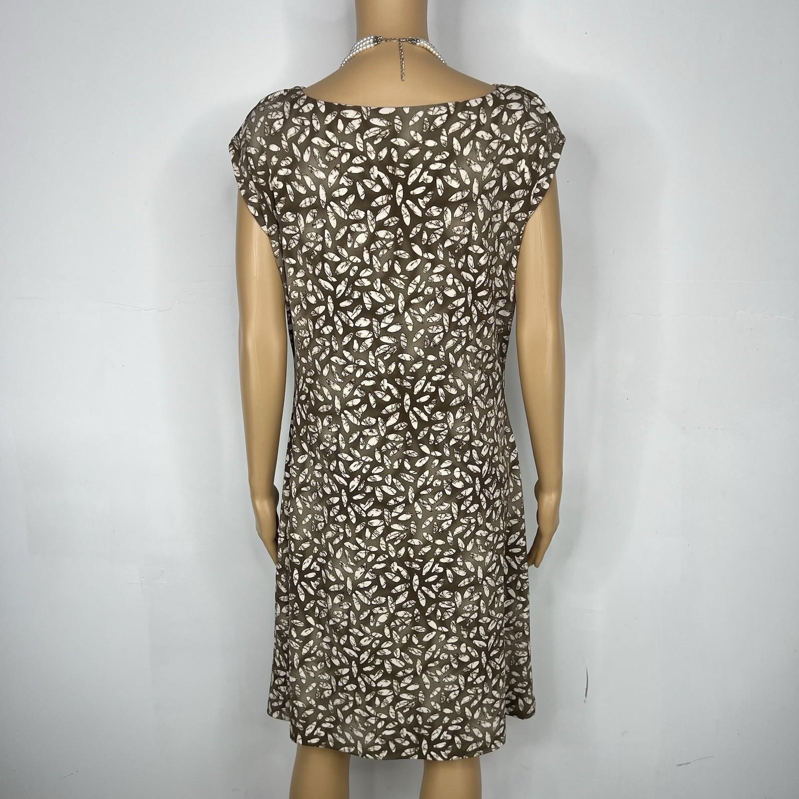 Kenneth Cole Women Stretch Dress Size M Floral Cowl Neck Sleeveless Bodycon
