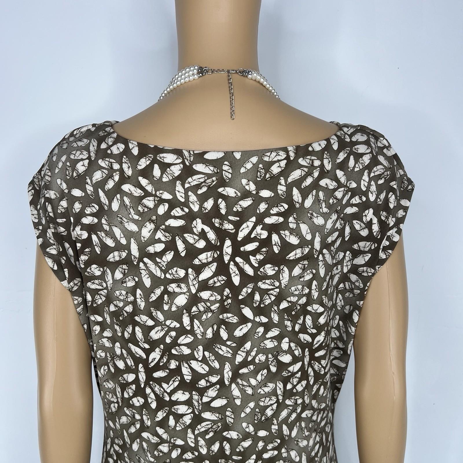 Kenneth Cole Women Stretch Dress Size M Floral Cowl Neck Sleeveless Bodycon