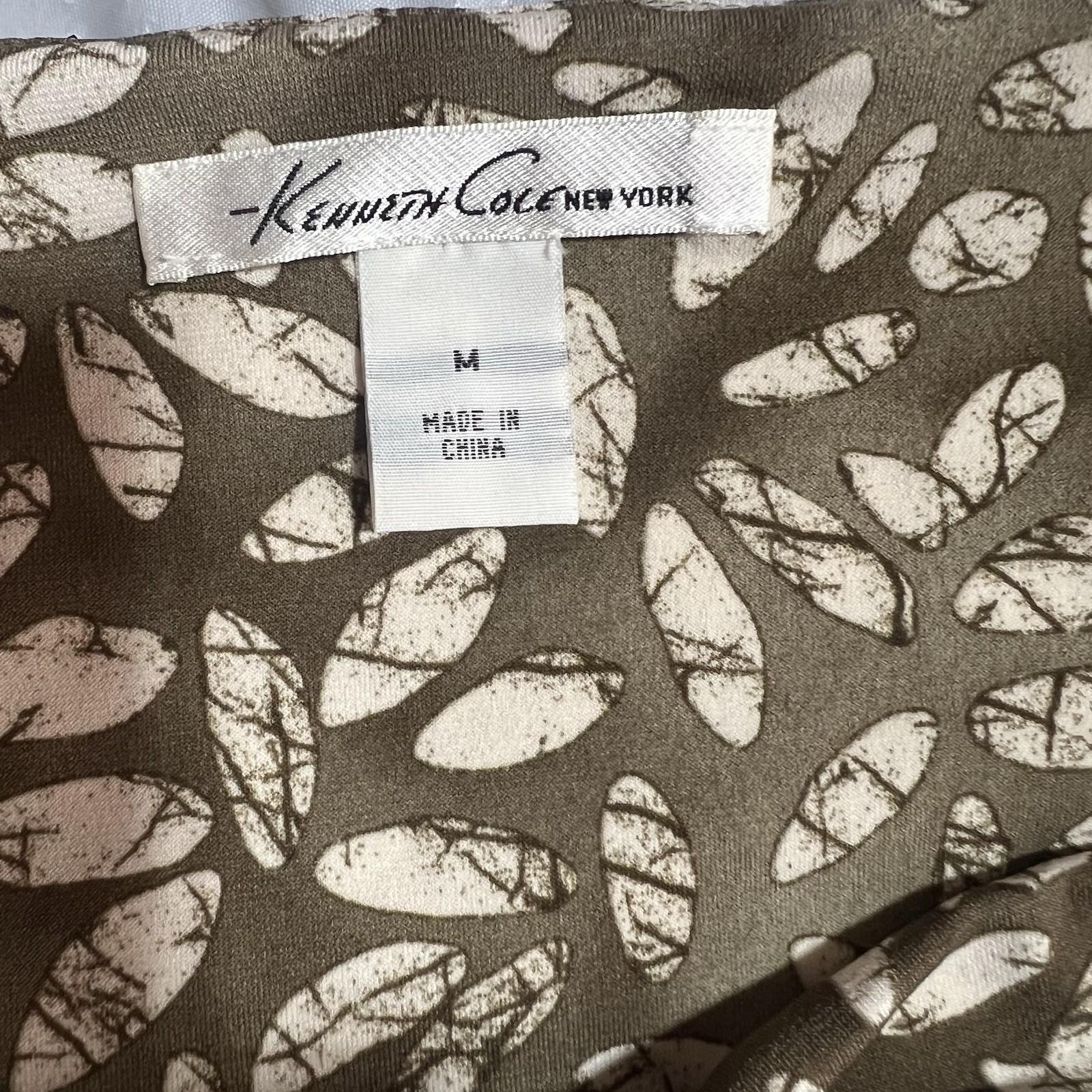 Kenneth Cole Women Stretch Dress Size M Floral Cowl Neck Sleeveless Bodycon