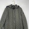 Lauren Ralph Lauren quilted hooded coat size M dark moss full zip Snap Logo