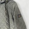 Lauren Ralph Lauren quilted hooded coat size M dark moss full zip Snap Logo