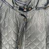 Lauren Ralph Lauren quilted hooded coat size M dark moss full zip Snap Logo