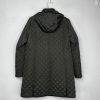 Lauren Ralph Lauren quilted hooded coat size M dark moss full zip Snap Logo